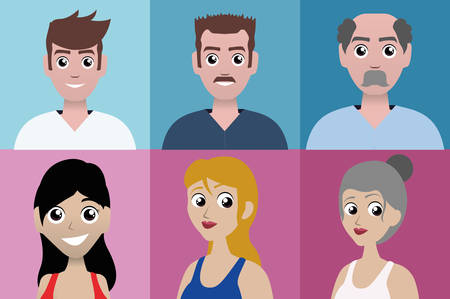 Family digital design, vector illustration 10 eps graphicのイラスト素材
