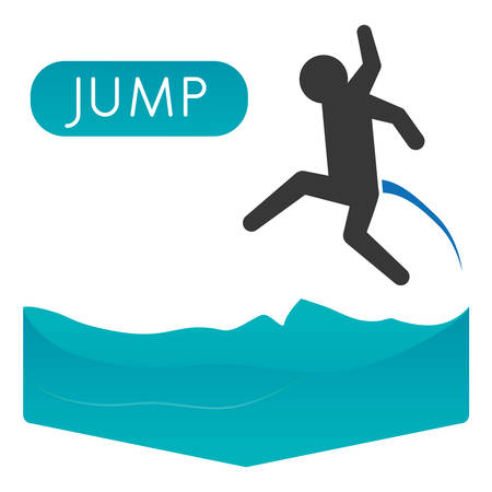 Jumping digital design, vector illustration 10 eps graphicのイラスト素材