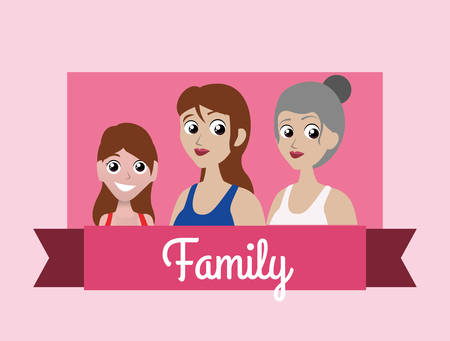 Family digital design, vector illustration 10 eps graphicのイラスト素材
