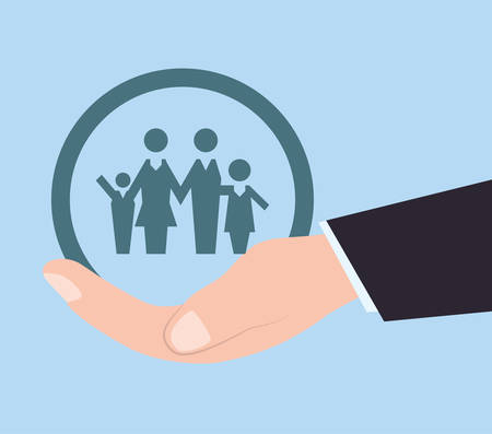 Family digital design, vector illustration 10 eps graphicのイラスト素材