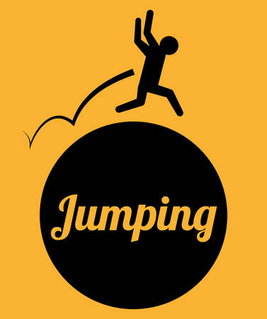 Jumping digital design, vector illustration 10 eps graphicのイラスト素材