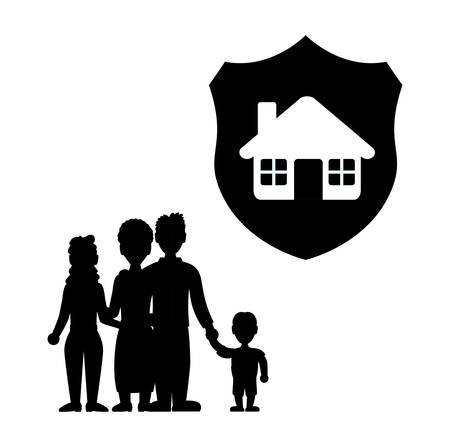 Family digital design, vector illustration 10 eps graphicのイラスト素材