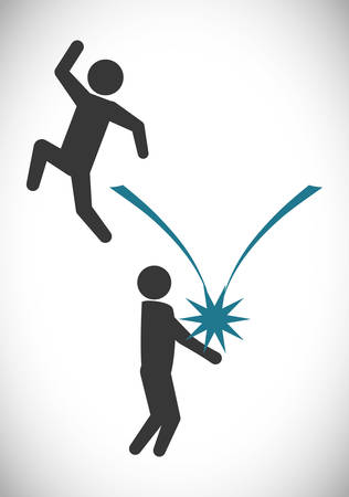 Jumping digital design, vector illustration 10 eps graphicのイラスト素材