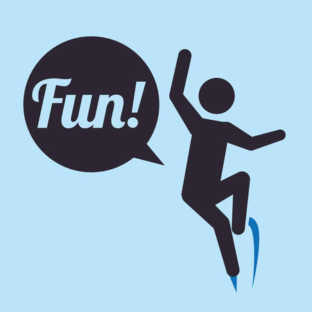 Jumping digital design, vector illustration 10 eps graphicのイラスト素材