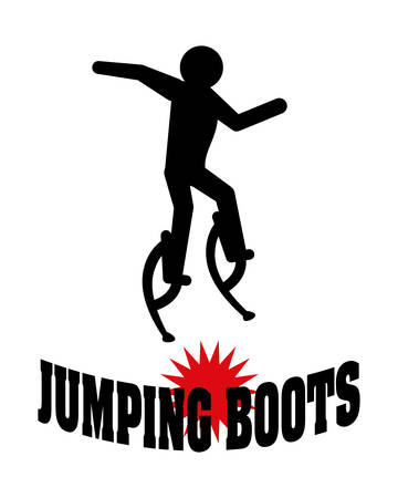 Jumping digital design, vector illustration 10 eps graphicのイラスト素材