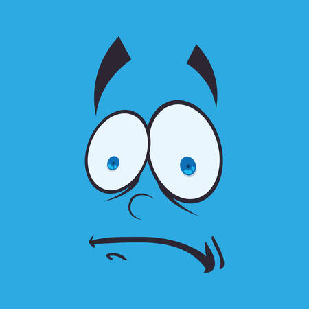 Cartoon face digital design, vector illustration 10 eps graphicのイラスト素材