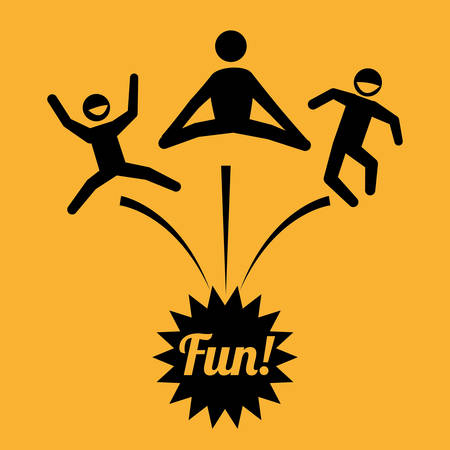 Jumping digital design, vector illustration 10 eps graphicのイラスト素材