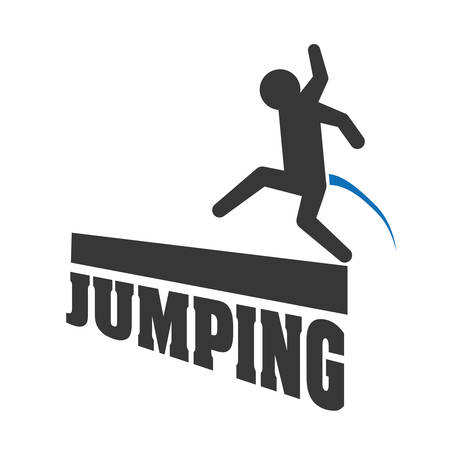 Jumping digital design, vector illustration 10 eps graphicのイラスト素材