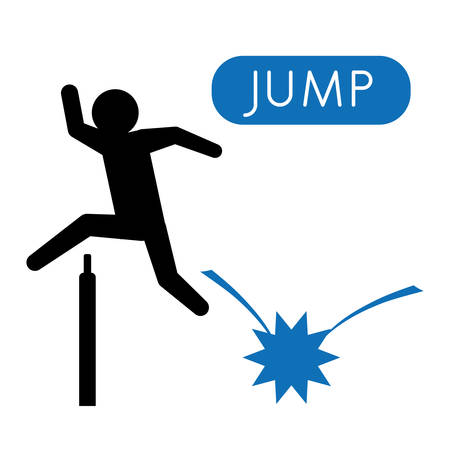 Jumping digital design, vector illustration 10 eps graphicのイラスト素材