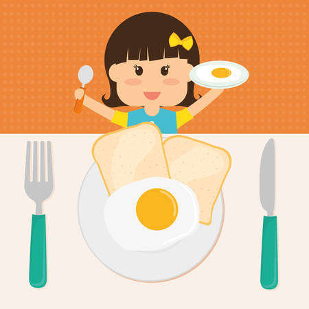 Kids Menu digital design, vector illustration 10 eps graphicのイラスト素材