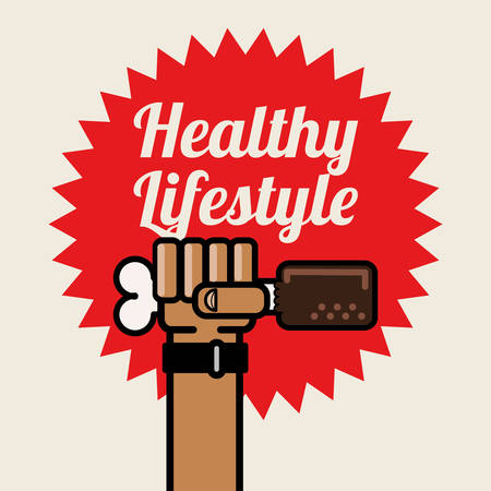 Healthy Lifestyle digital design, vector illustration 10 eps graphicのイラスト素材