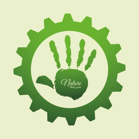 Think green digital design, vector illustration 10 eps graphicのイラスト素材