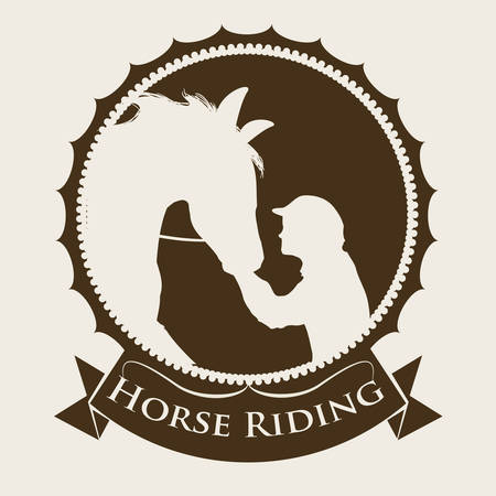 Horse Riding digital design, vector illustration 10 eps graphicのイラスト素材