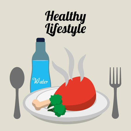Healthy Lifestyle digital design, vector illustration 10 eps graphicのイラスト素材