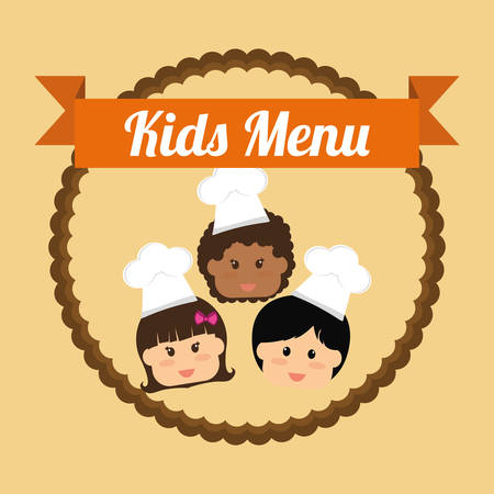 Kids Menu digital design, vector illustration 10 eps graphicのイラスト素材