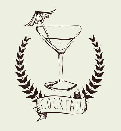 Cocktail digital design, vector illustration 10 eps graphicのイラスト素材