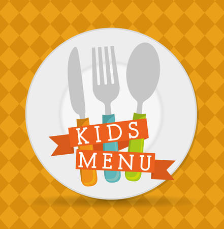 Kids Menu digital design, vector illustration 10 eps graphicのイラスト素材