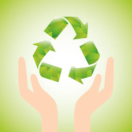 Think green digital design, vector illustration のイラスト素材