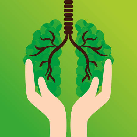 Think green digital design, vector illustration のイラスト素材