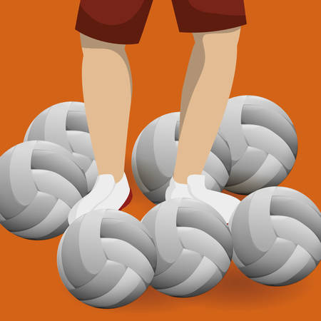 Volleyball digital design, vector illustration のイラスト素材
