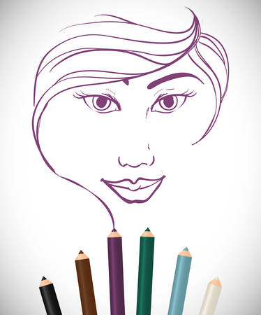 Make up digital design, vector illustrationのイラスト素材
