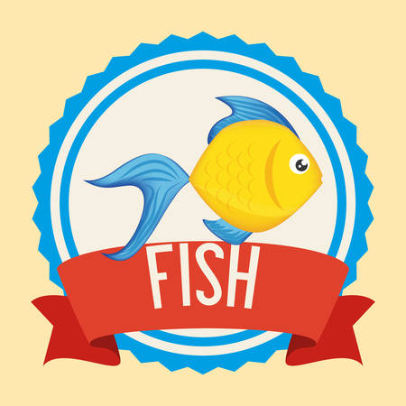 Fish digital design, vector illustration のイラスト素材