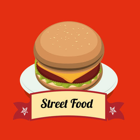 Fast Food digital design, vector illustration のイラスト素材