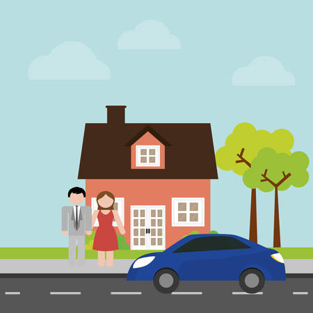 House digital design, vector illustration のイラスト素材