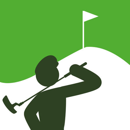 Golf digital design, vector illustration のイラスト素材