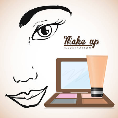 Make up digital design, vector illustration のイラスト素材