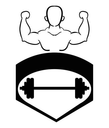 Gym digital design illustration のイラスト素材