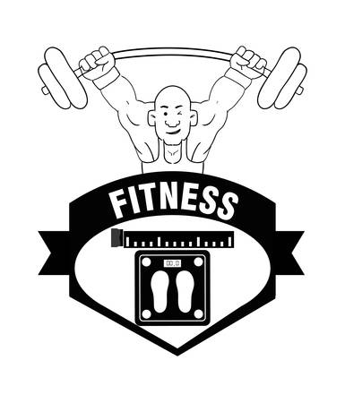 Gym digital design illustrationのイラスト素材