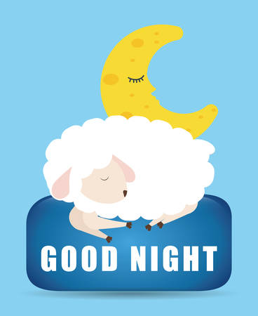 Good Night digital designのイラスト素材