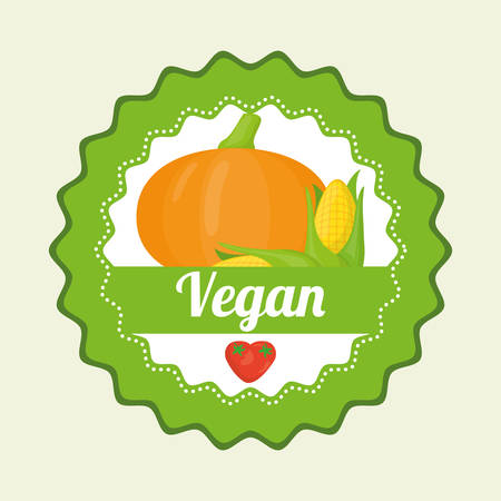 Vegan Food digital designのイラスト素材