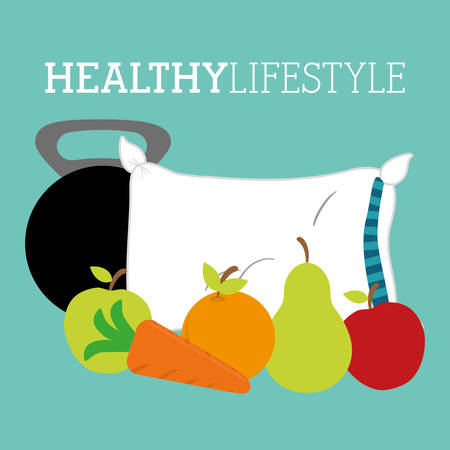 Healthy Lifestyle digital design, vector illustration 10 eps graphicのイラスト素材