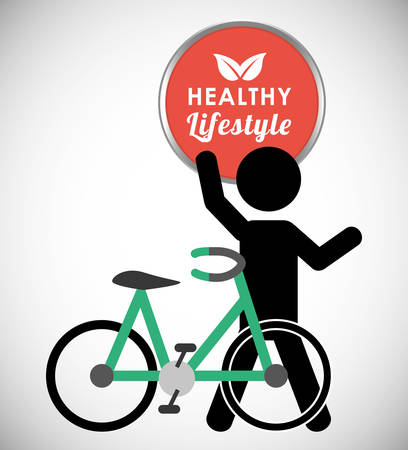 Healthy Lifestyle digital designのイラスト素材