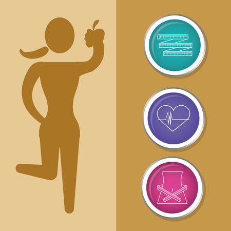 Healthy Lifestyle digital designのイラスト素材