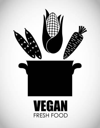 Vegan Food digital designのイラスト素材
