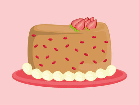 Dessert cake designのイラスト素材
