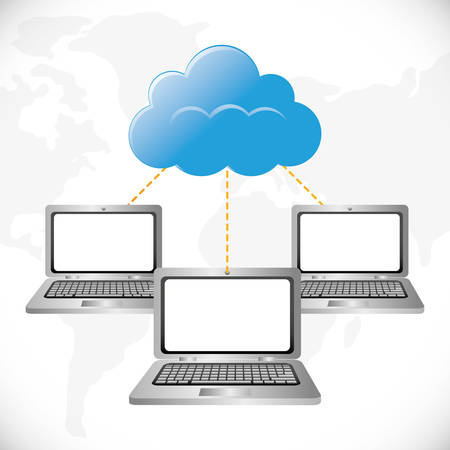 Hosting digital design, vector illustration eps 10.のイラスト素材