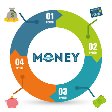 Money infographics design, vector illustration eps 10.のイラスト素材