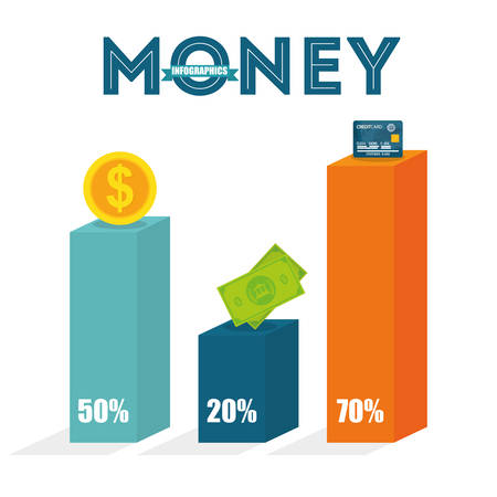 Money infographics designのイラスト素材