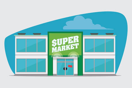 Supermarket store design, vector illustration eps 10.のイラスト素材