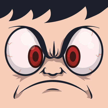 Cartoon emotions design, vector illustration eps 10.のイラスト素材