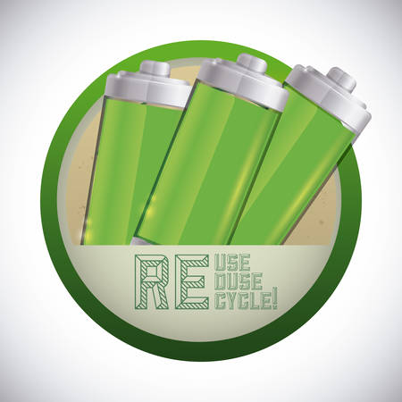 Recycle battery design, vector illustration eps 10.のイラスト素材