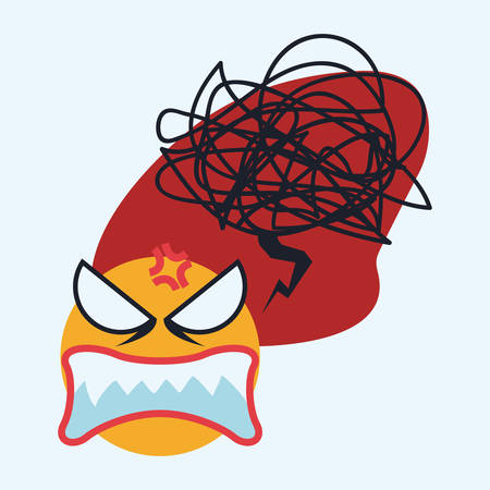 Cartoon emotions design, vector illustration eps 10.のイラスト素材