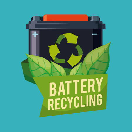 Recycle battery design, vector illustration eps 10.のイラスト素材