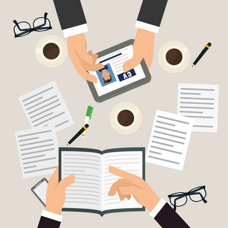 Human resources digital design, vector illustration 10 eps graphicのイラスト素材