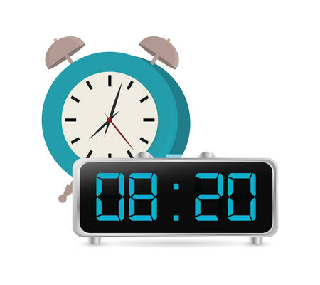 Clock digital design, vector illustration 10 eps graphicのイラスト素材