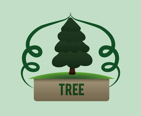 Tree digital design, vector illustration 10 eps graphicのイラスト素材